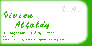 vivien alfoldy business card
